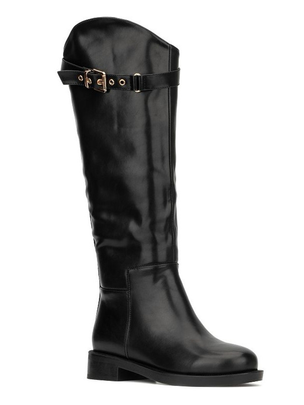 Torgeis Antonella Women's Knee-High Boots with Gold Buckle. Size 10. Brand new.